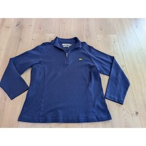 Magnolia Lane Masters Women's 1/4 Zip Pullover Navy Blue Sz XL 100% Pima Cotton